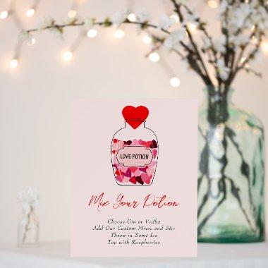 Valentine Love Potion Bar Wedding Bridal Shower Foam Board