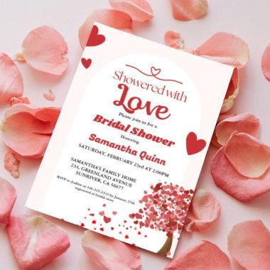 Valentine tree of heart Arch Bridal Shower Invitations