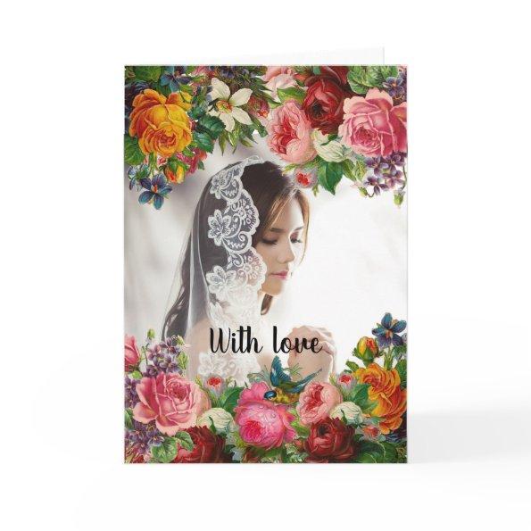 Valentine's Day Floral with Love Photo Wedding Holiday