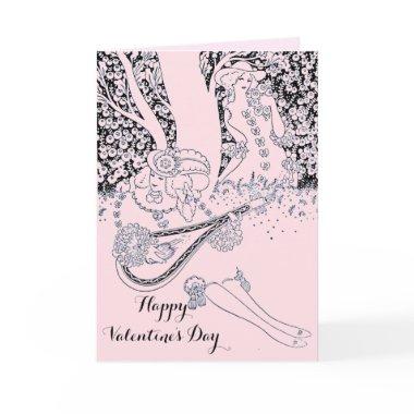 VALENTINE'S DAY ROMANCE,ROMANTIC LOVERS IN NATURE HOLIDAY Invitations