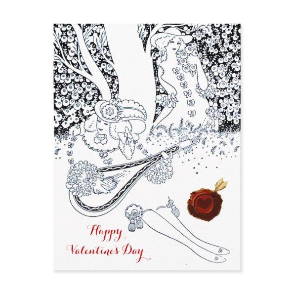 VALENTINE'S DAY ROMANTIC LOVERS RED WAX SEAL HEART HOLIDAY POST