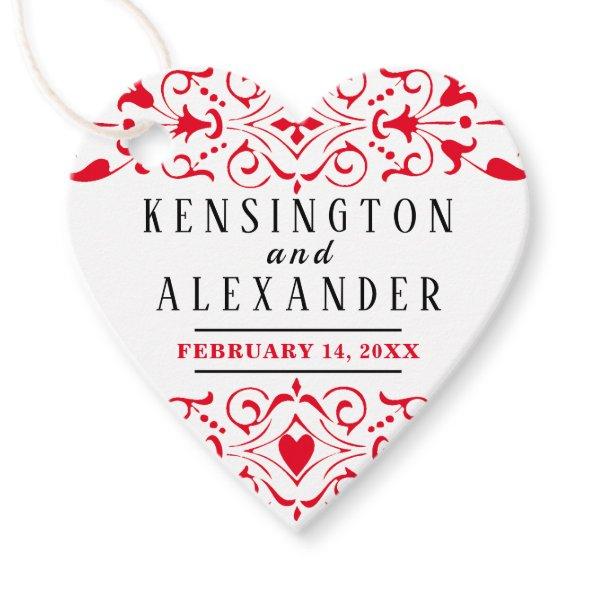 Valentines Day Wedding Guest Favor Tags