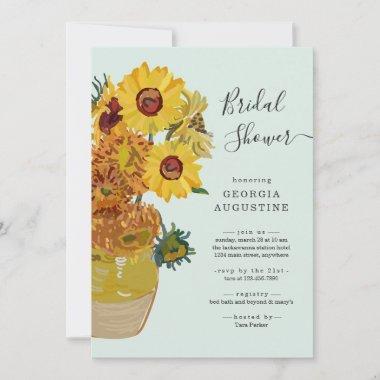 Van Gogh Sunflowers Bridal Shower Invitations