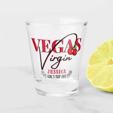 Vegas Virgin| Red Cherry Vegas 1st timer Shot Glass