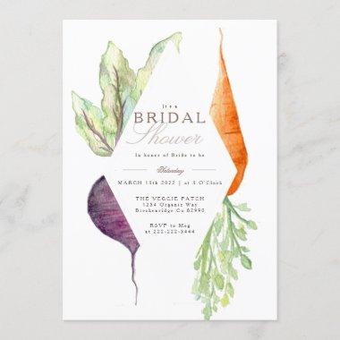Veggie Patch Bridal Shower | Beet & Carrot Invitations