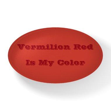 Vermilion Red Autumn Fall Season Solid Color Paperweight