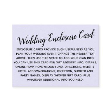 Versatile Custom Simple DIY Wedding Lavender Enclosure