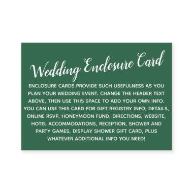 Versatile Custom Simple DIY Wedding Leaf Green Enclosure