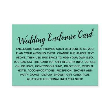 Versatile Custom Simple DIY Wedding Lucite Green Enclosure Invitations