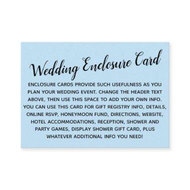 Versatile Custom Simple DIY Wedding Pale Baby Blue Enclosure