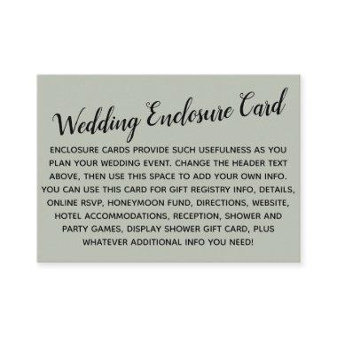 Versatile Custom Simple DIY Wedding Sage Green Enclosure