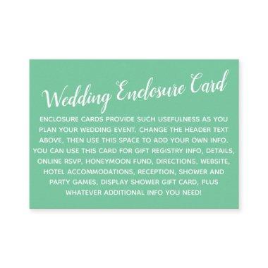 Versatile Custom Simple DIY Wedding Seafoam Green Enclosure