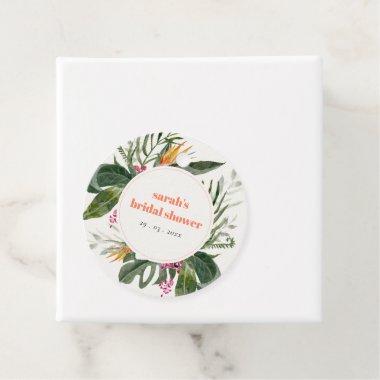 Vibrant Blush Boho Tropical Floral  Favor Tags