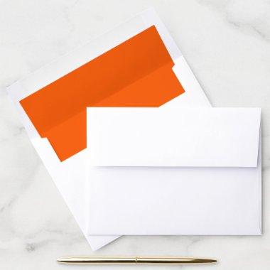 Vibrant orange monochrome wedding envelope liner