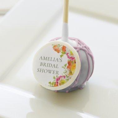 Vibrant Pink Poppies Floral Bloom  Cake Pops