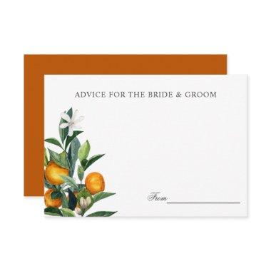 Vibrant Tangerine Citrus Wedding Advice or recipe Invitations