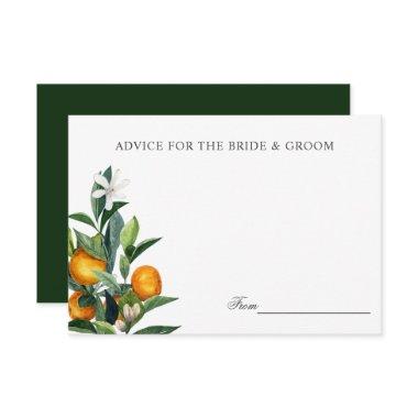 Vibrant Tangerine Citrus Wedding Advice or recipe Invitations