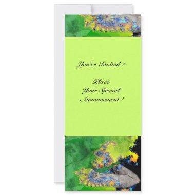 VIBRATIONS OF MATTER , green yellow black orange Invitations