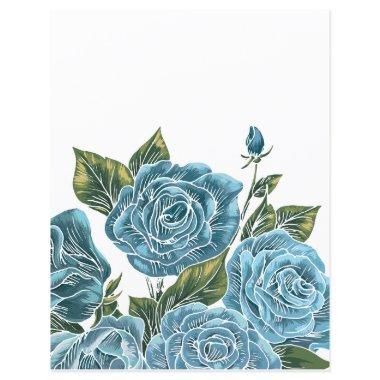 Victorian Blue Roses Journal Scrapbook Paper