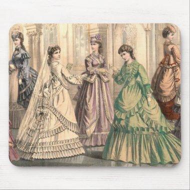 Victorian Bride and Attendants Mouse Pad
