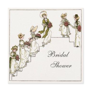 Victorian Bride and Bridesmaids Bridal Shower Invitations