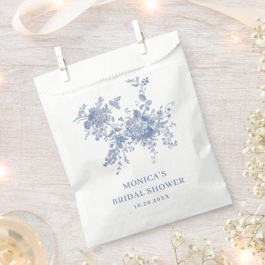 Victorian Dusty Blue French Garden  Favor Bag