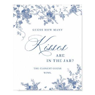 Victorian Dusty Blue French Garden  Poster