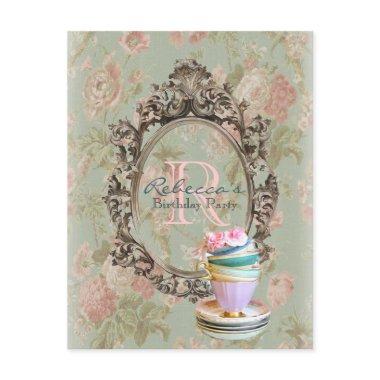 victorian floral cupcake english tea party