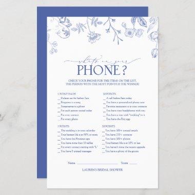 Victorian French Blue & White Bridal Shower Game