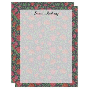 Victorian Gothic Perfect Red & Fuchsia Roses Paper