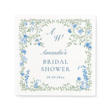 Victorian Ornate Frame Wild Flowers  Napkins