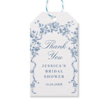 Victorian Ornate Grace Azure Blue  Gift Tags