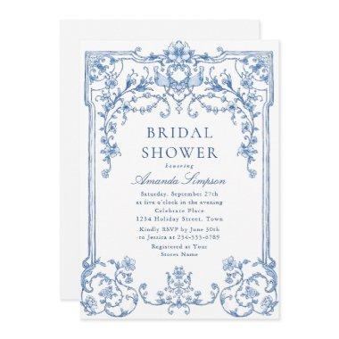 Victorian Ornate Grace Dusty Blue