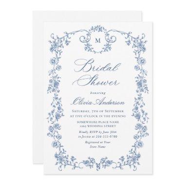 Victorian Ornate Grace Dusty Blue