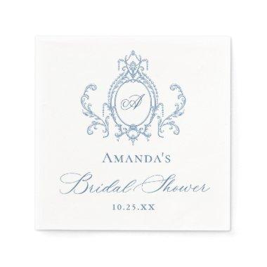 Victorian Ornate Grace Dusty Blue  Napkins
