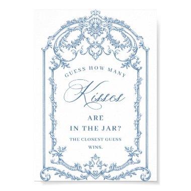 Victorian Ornate Grace Floral Blue  Poster