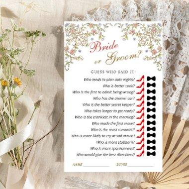 Victorian Ornate Grace Floral  Game