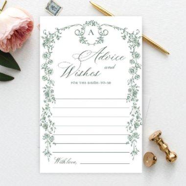 Victorian Ornate Grace Floral Wishes & Advice Card