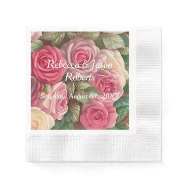 Victorian Rose Garden - Wedding Bouquet Napkins