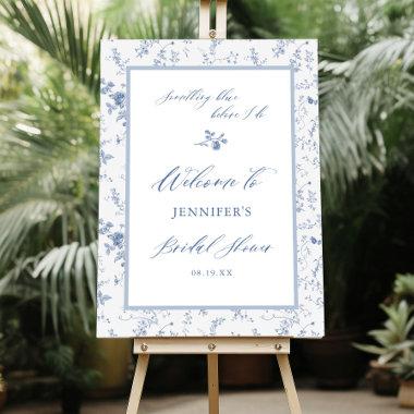 Victorian Something Blue Before I Do Bridal Shower Foam Board