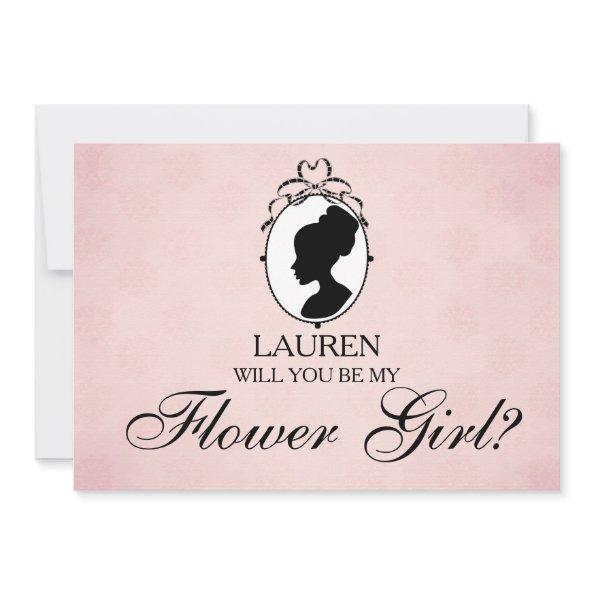 Victorian Style Cameo Will You Be My Flower Girl