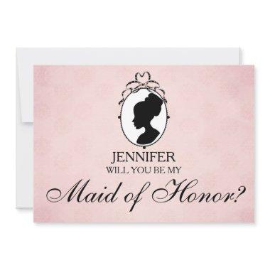 Victorian Style Cameo Will You Be My Maid of Honor