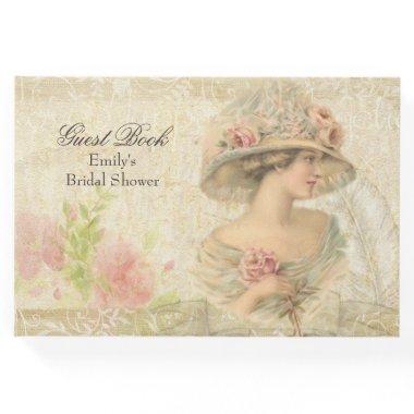 Victorian Woman Bridal Shower Guest Book