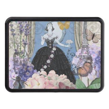 Victorian Woman Floral Fancy Gown Hitch Cover
