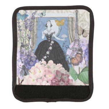 Victorian Woman Floral Fancy Gown Luggage Handle Wrap