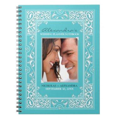 Vignette Bride's Wedding Planner Notebook (aqua)