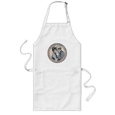 Vinage Bridal Wedding Bride and Groom Long Apron