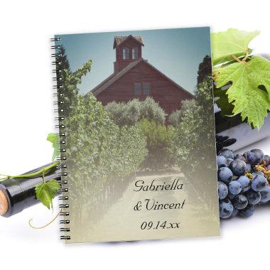 Vineyard and Rustic Red Barn Wedding Notebook