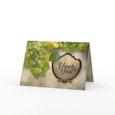 Vineyard Chardonnay Green Grape Vines Elegant Thank You