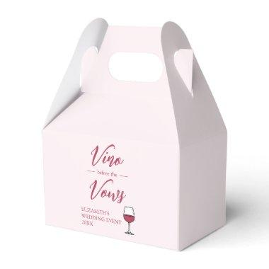 Vino Before The Vows /Bachelorette Favor Boxes